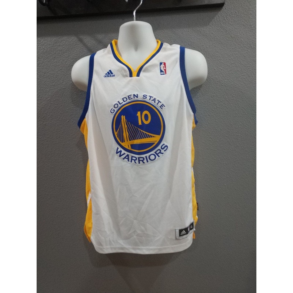 David Lee Warriors Adidas Stitched White Jersey